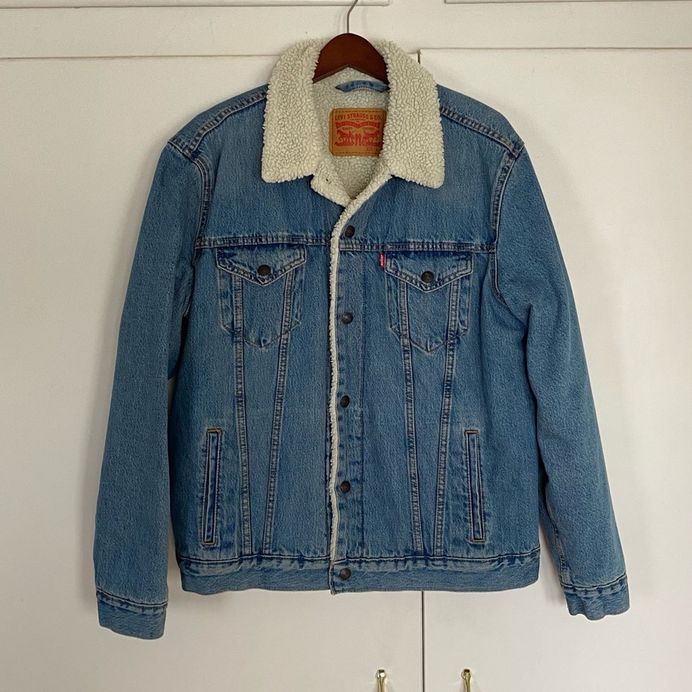 Levi’s Denim Sherpa Jacket Like New Large